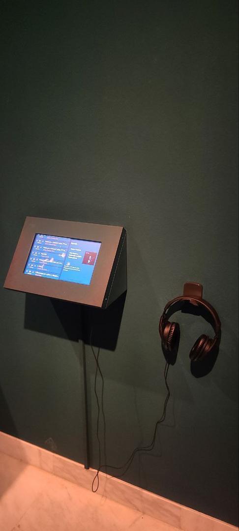 Audio player displayed at the museum