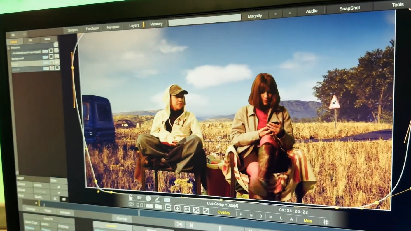 Real-time visualization of the composition with Assimilate Live FX